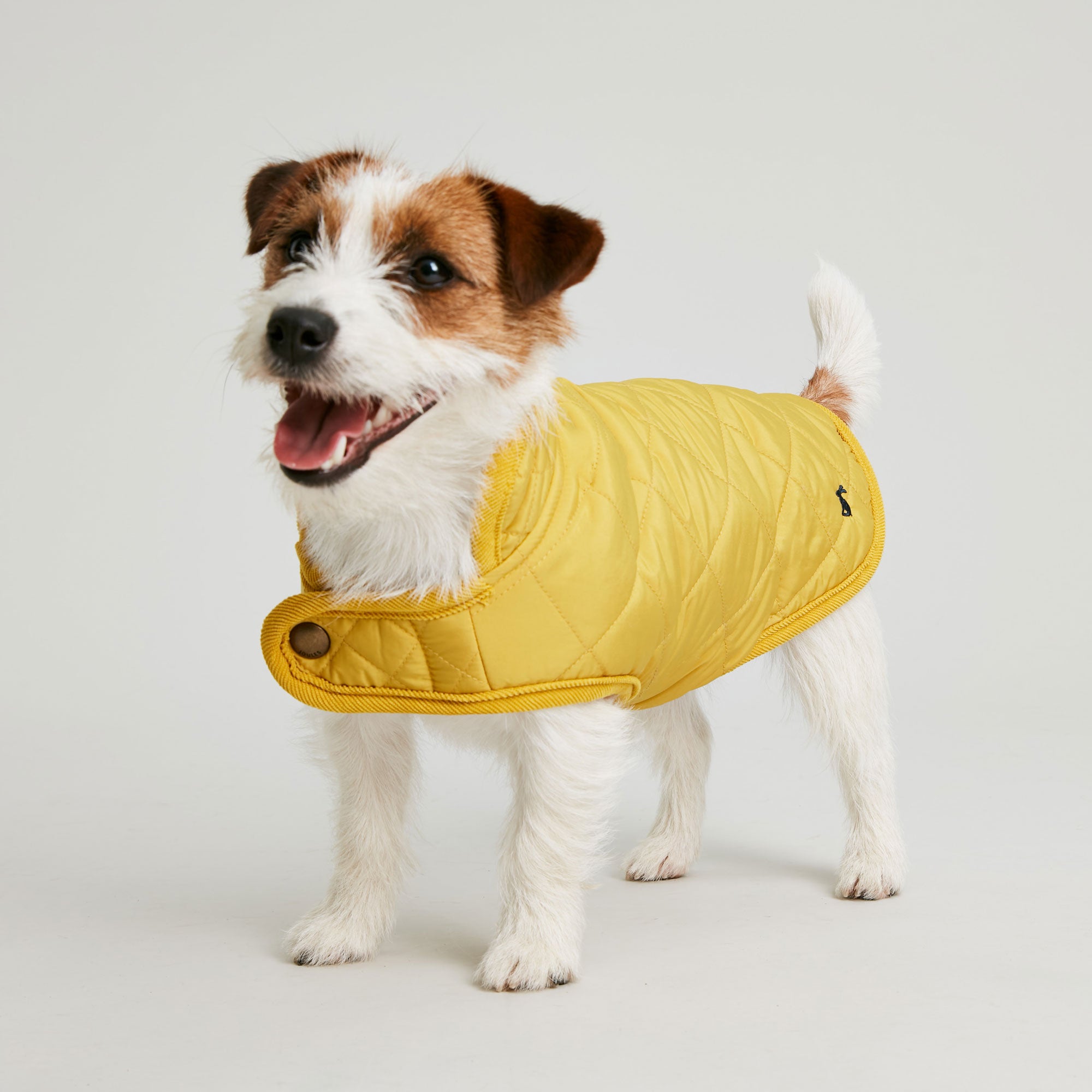 Joules Antique Gold Quilted Dog Coat