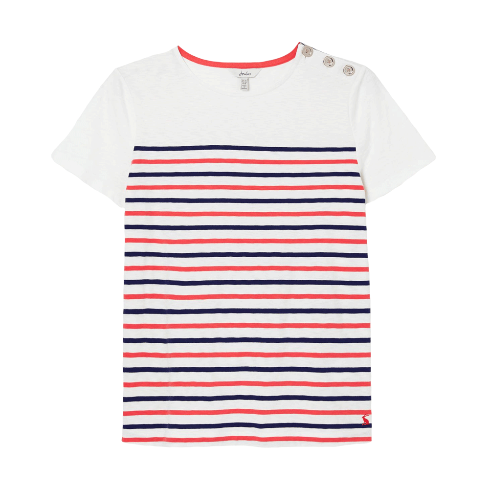 Joules Ladies Harbour Stripe Short Sleeve Top