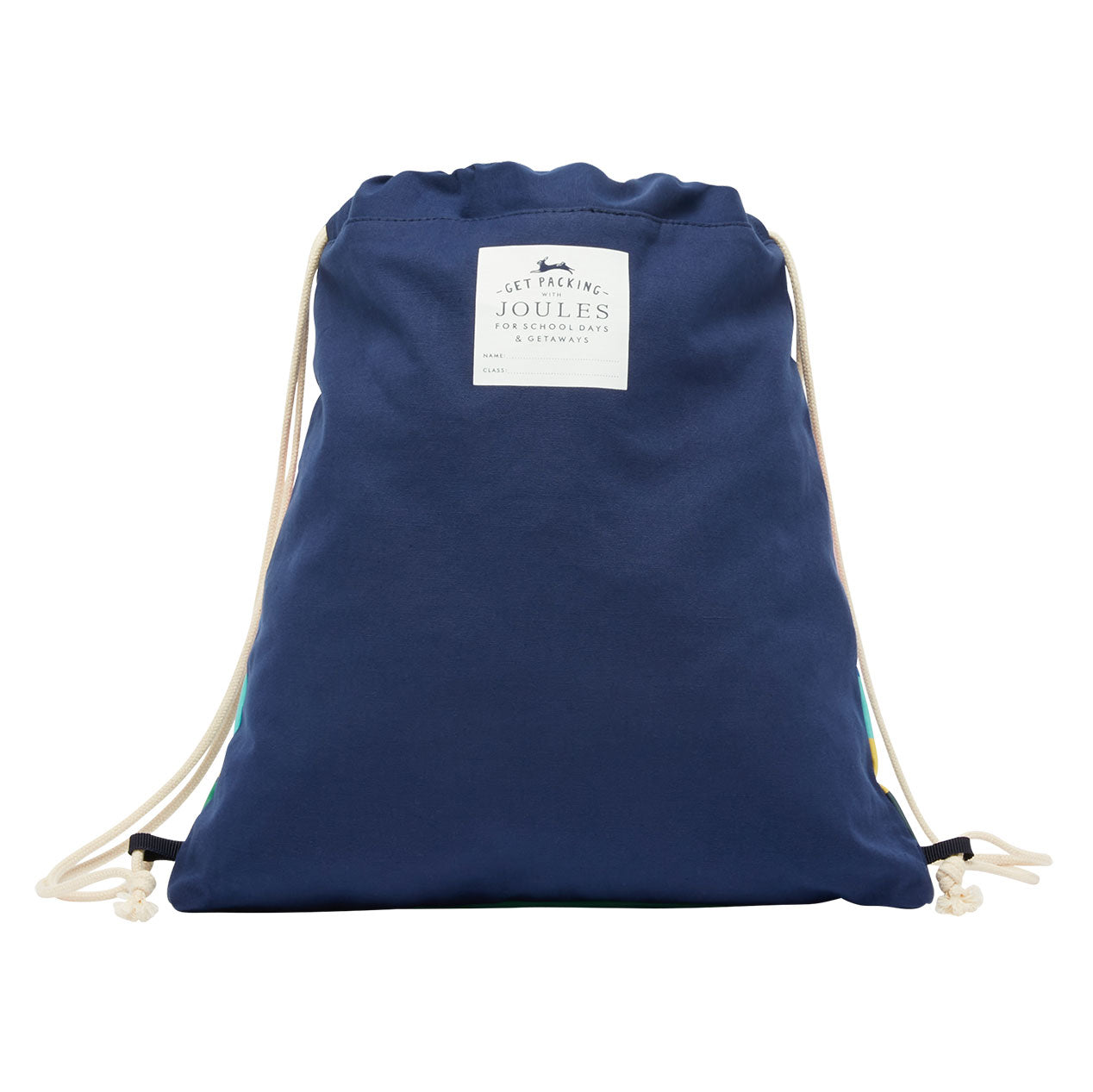 Joules Girls Rainbow Ponies Active Canvas Drawstring Bag