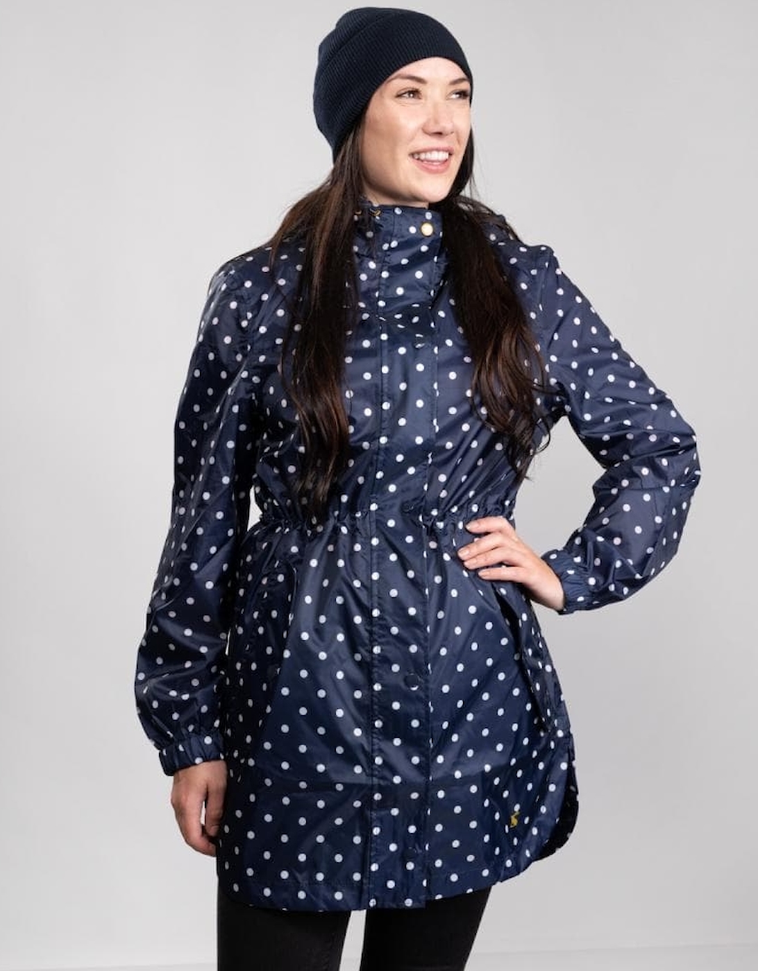 Joules Golightly Printed Waterproof Womens Packable Jacket