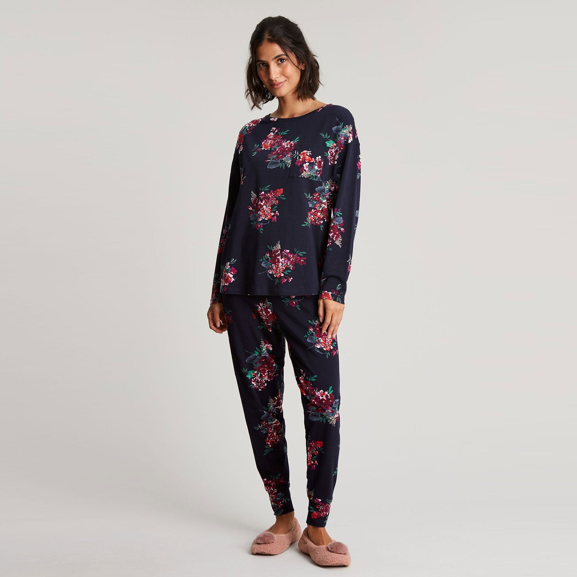 Joules Ladies Dreamley Long Sleeve Jersey Pyjama Set