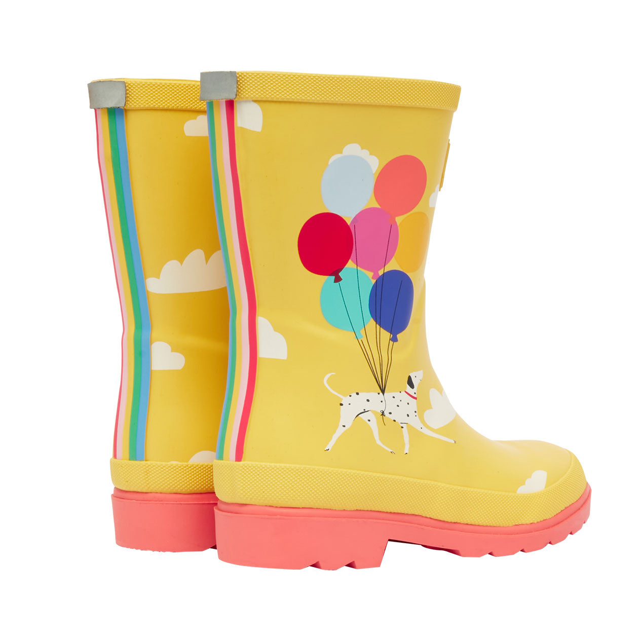 Joules Girls Balloon Dalmatian Welly Print Tall Printed Welly