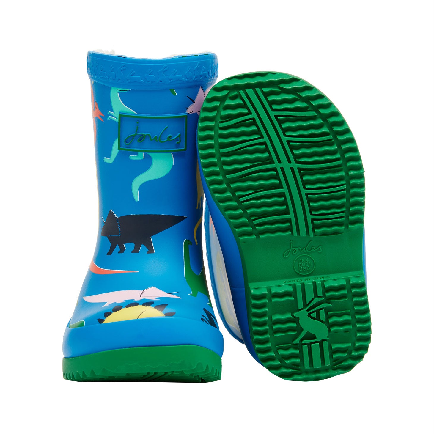 Joules Baby Blue Dinos Welly Print