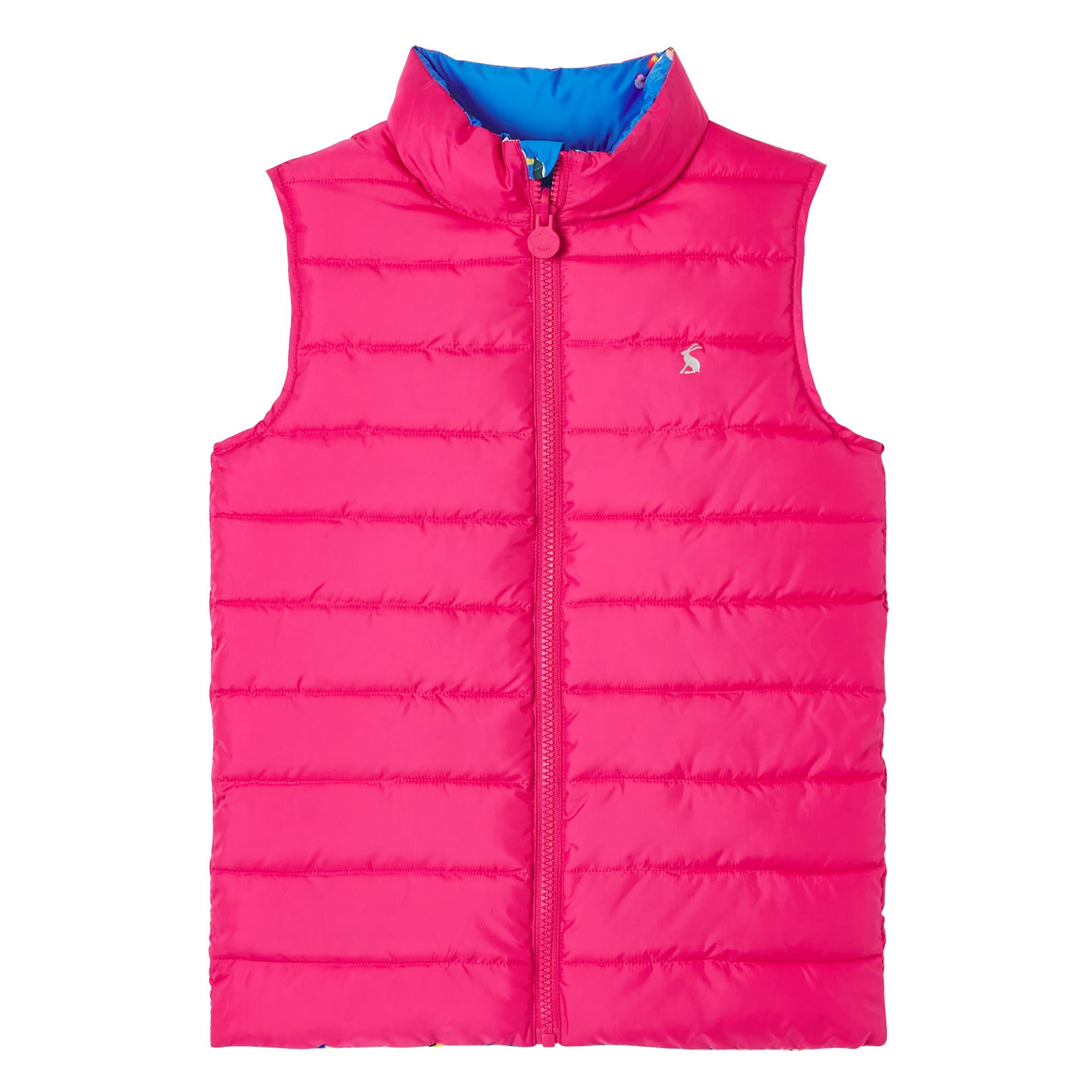 Joules Girls Flip-It Reversible Floral Print Gilet