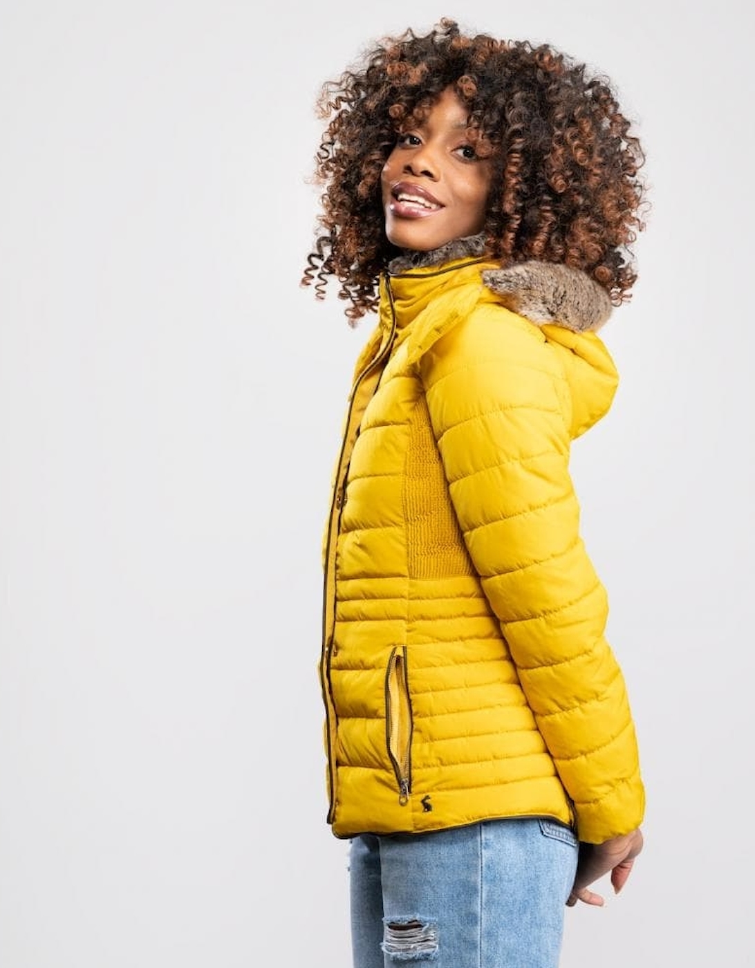 Joules Fur Trim Padded Coat Gosway