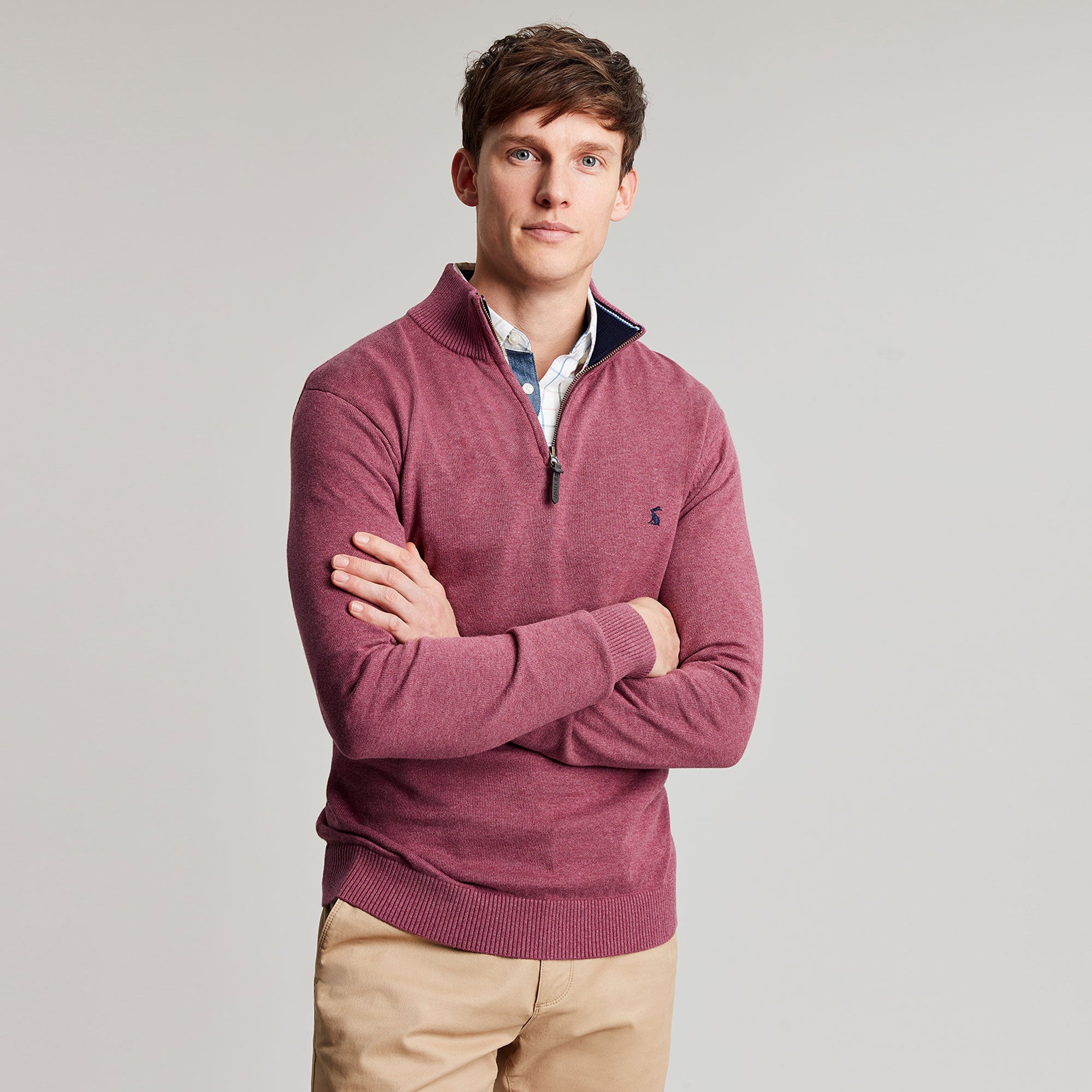 Joules Mens Hillside 1/4 Zip Funnel Neck Jumper