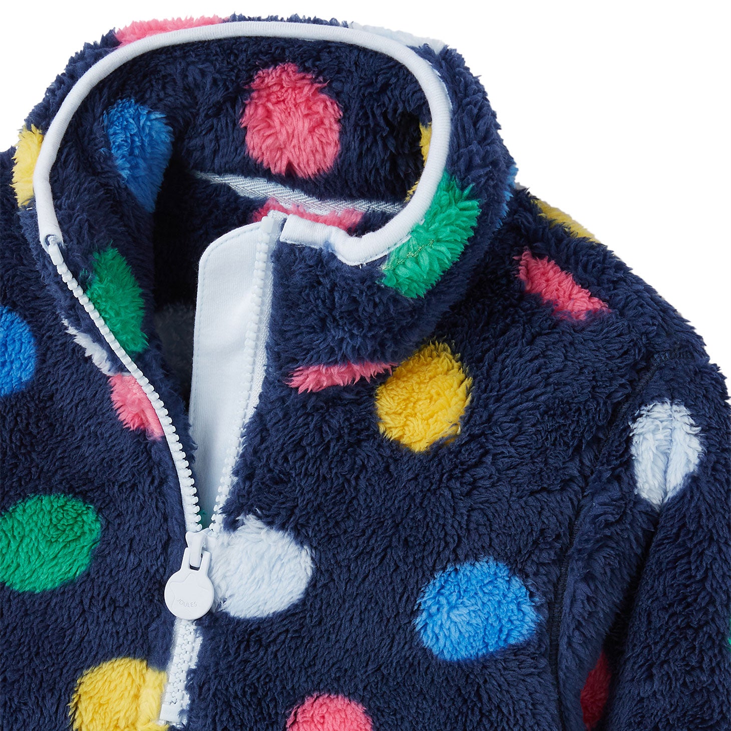Joules Girls Merridie Printed Spotty Fleece Pullover