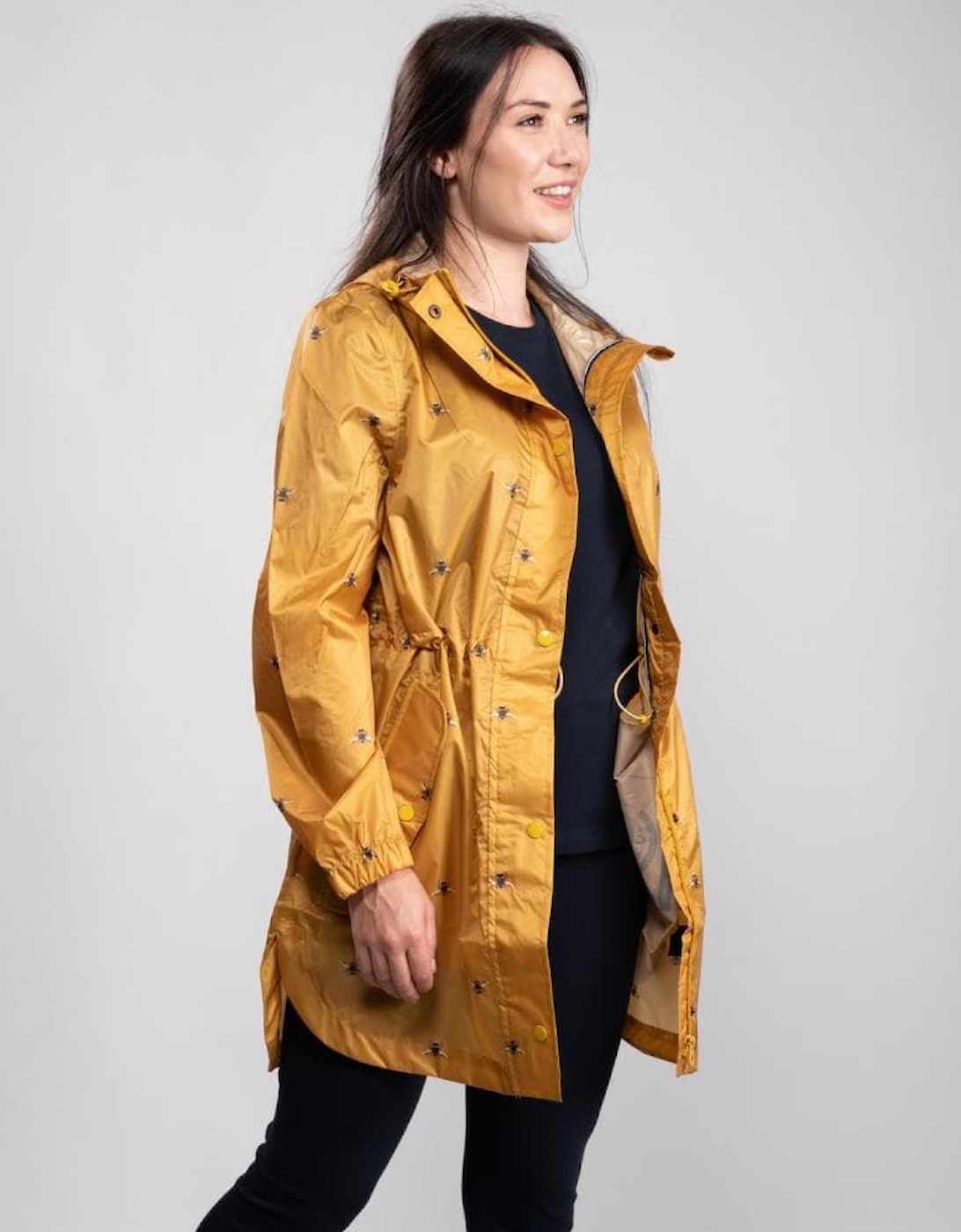 Joules Golightly Printed Waterproof Womens Packable Jacket