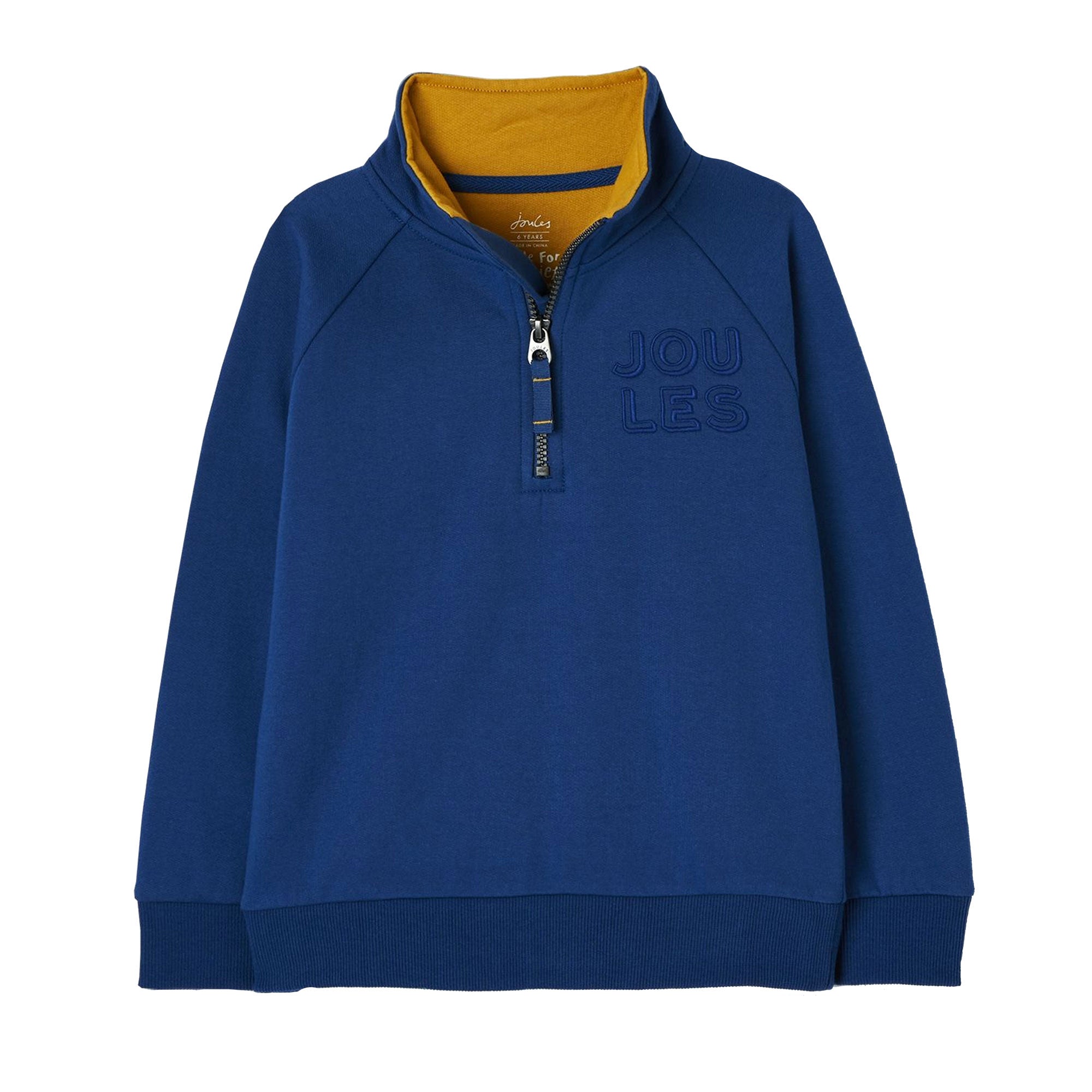 Joules Boys Finn Overhead Zip Neck Sweatshirt