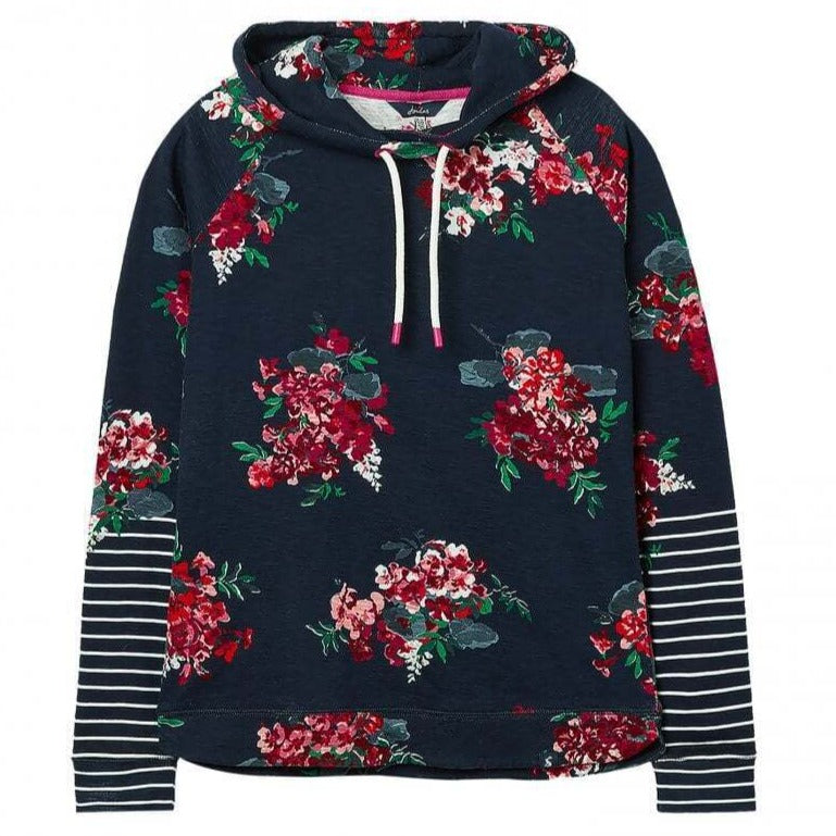 Joules Ladies Marlston Print Hooded Sweatshirt