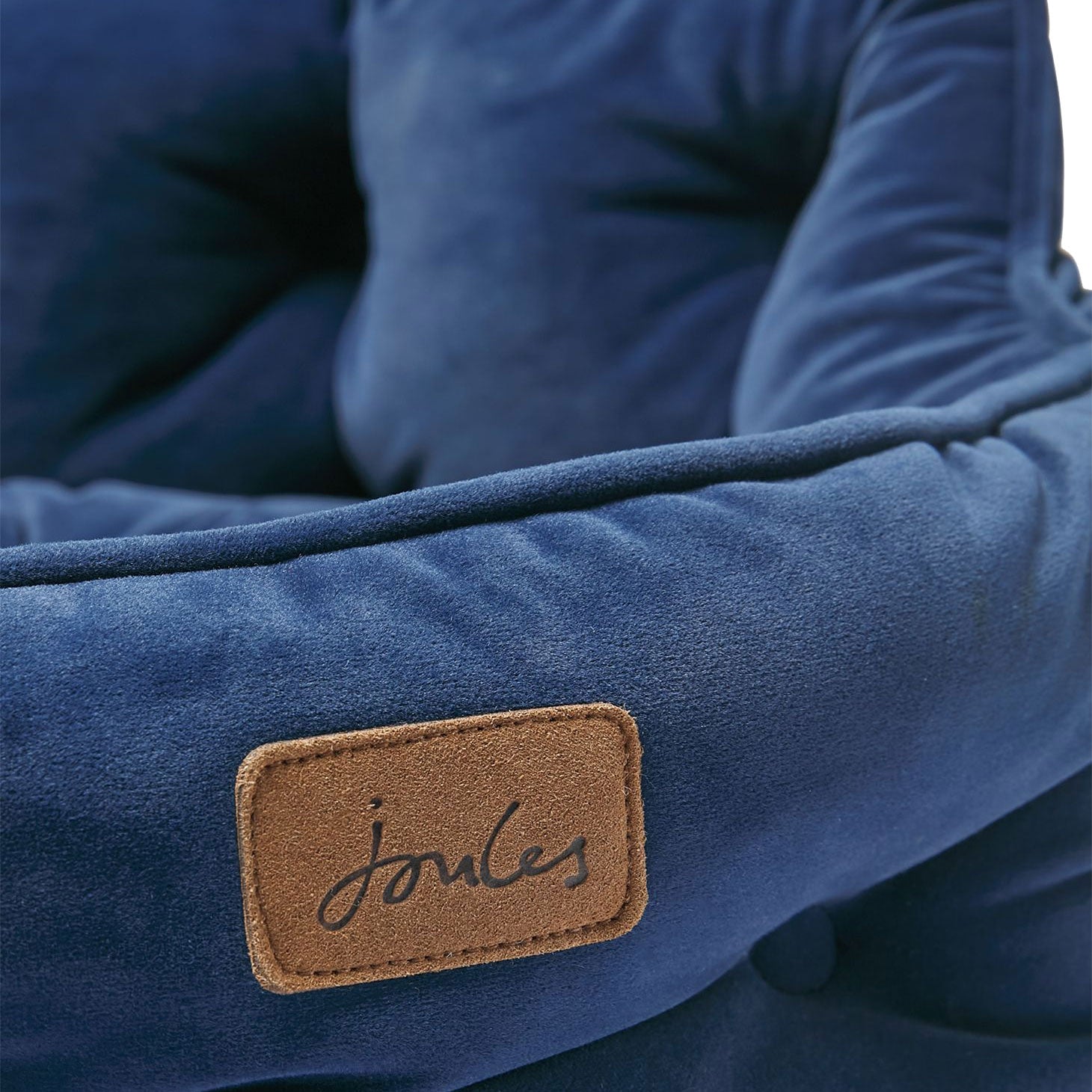 Joules Velvet Chesterfield Dog Bed