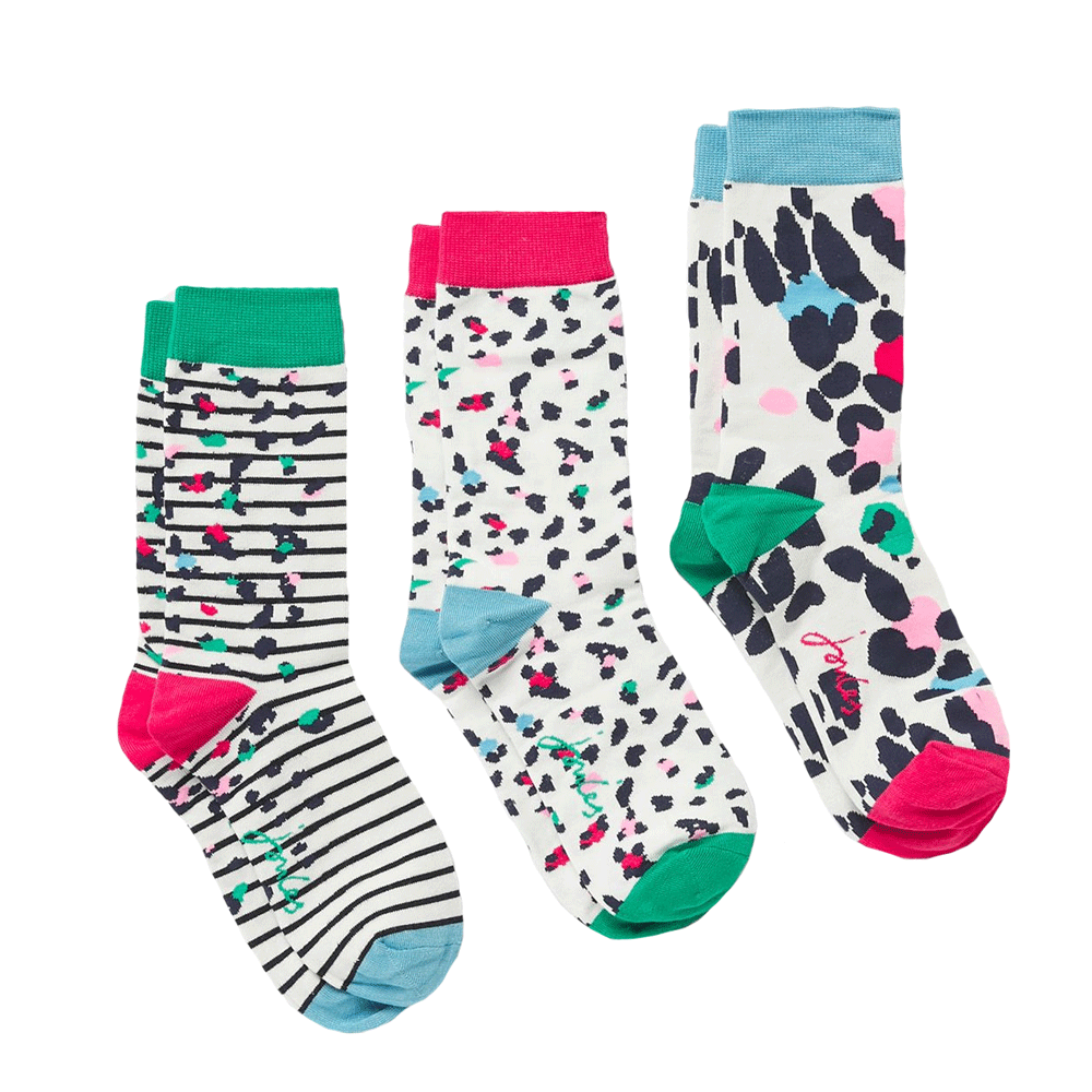 Joules Ladies Excellent Everyday 3Pk Socks