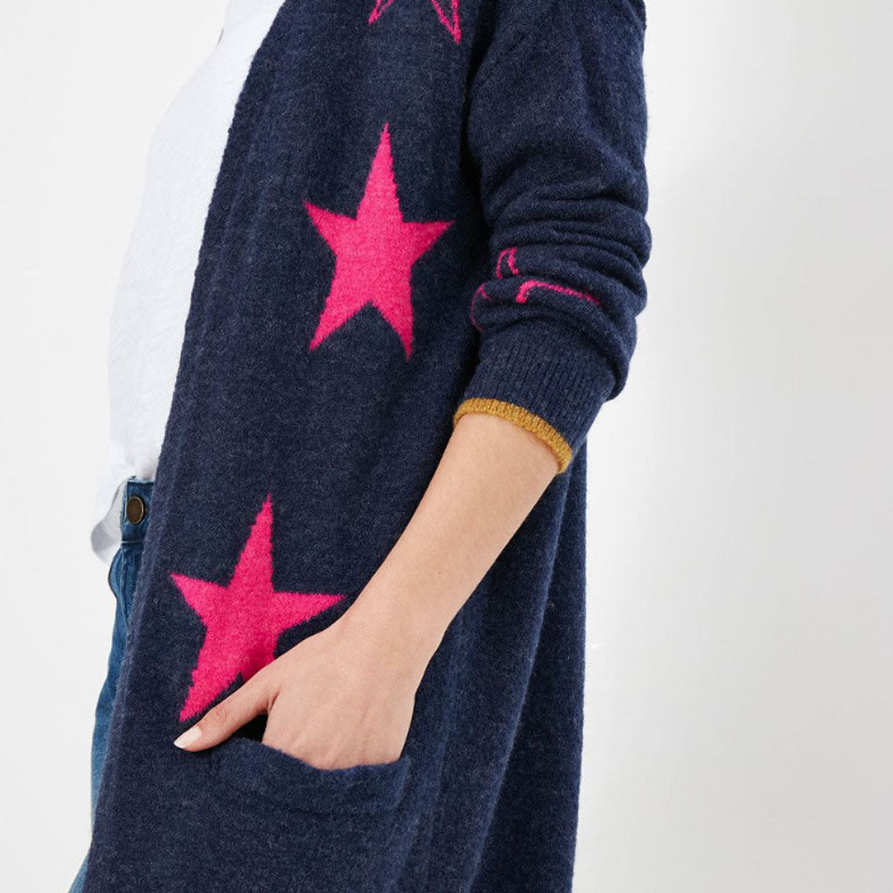 Joules Ladies Ann Star Intarsia Cardigan