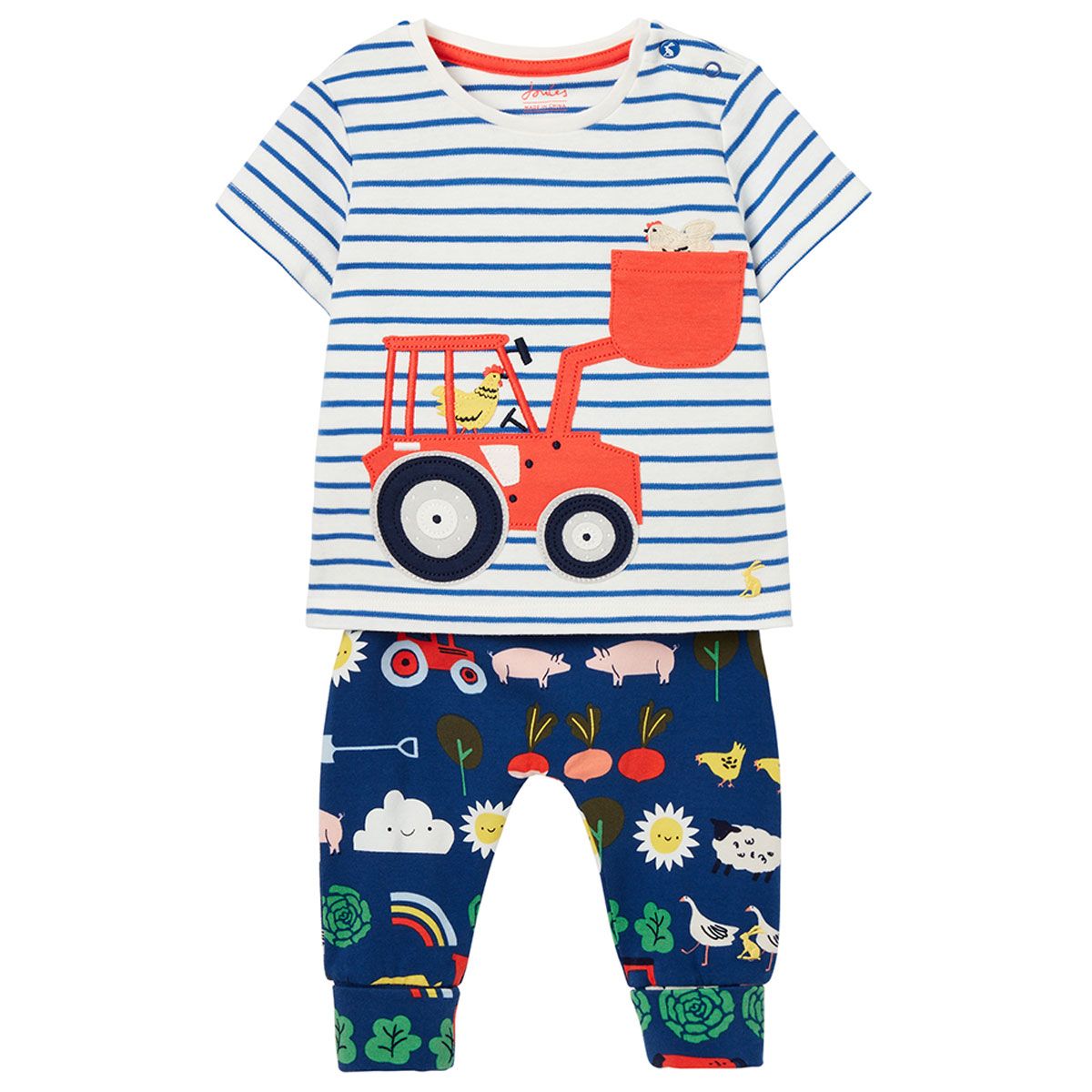 Joules Baby Boys Byron Organic Cotton Artwork Set