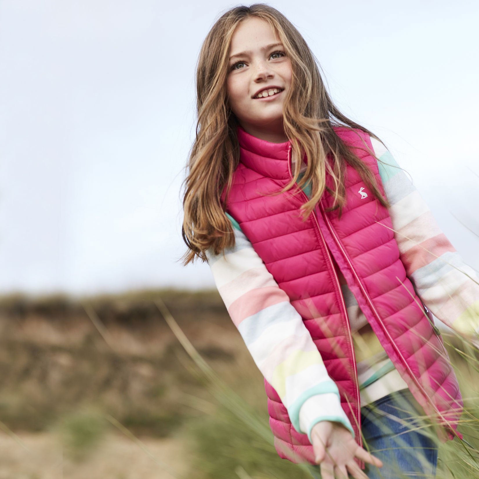 Joules Girls Croft Packable Showerproof Padded Gilet