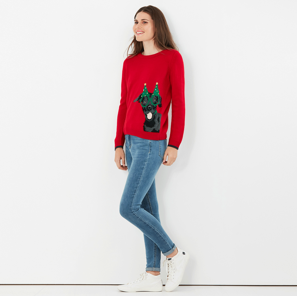 Joules Ladies The Cracking Festive Intarsia Jumper