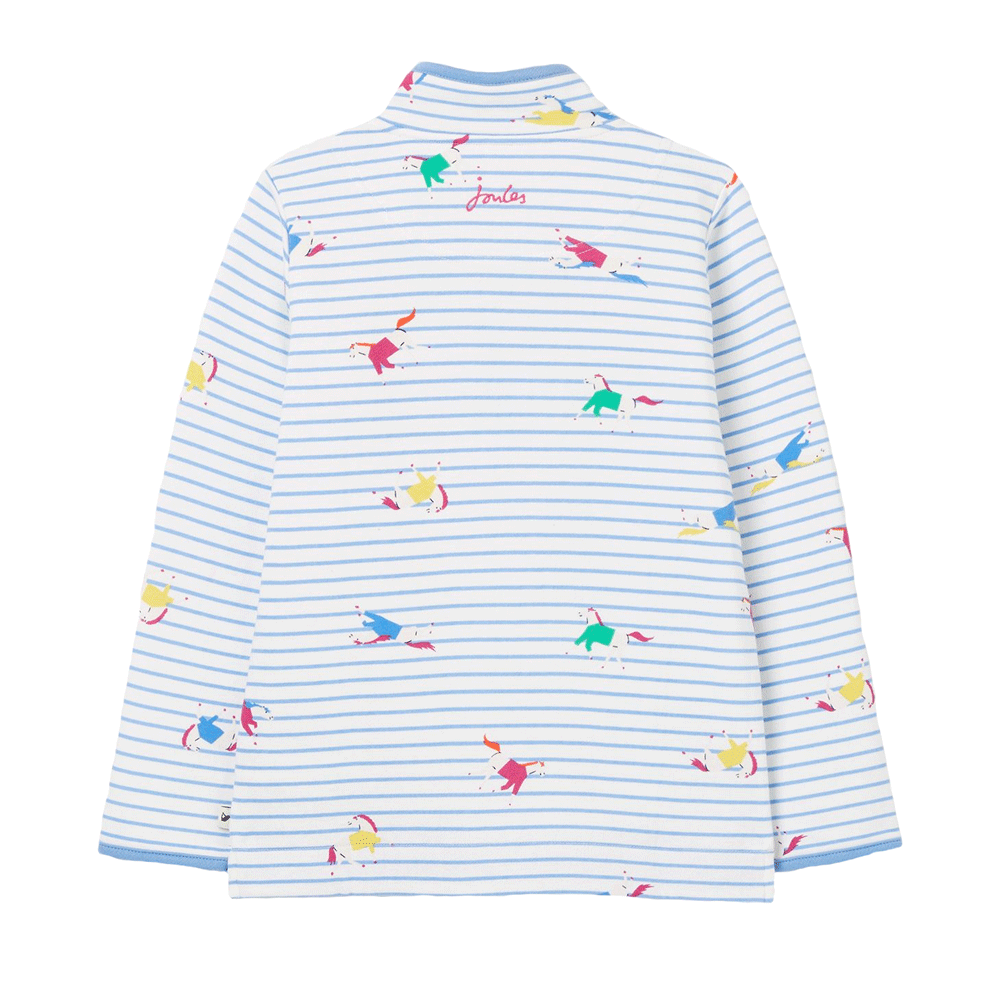 Joules Girls Fairdale Printed Half Zip Sweatshirt
