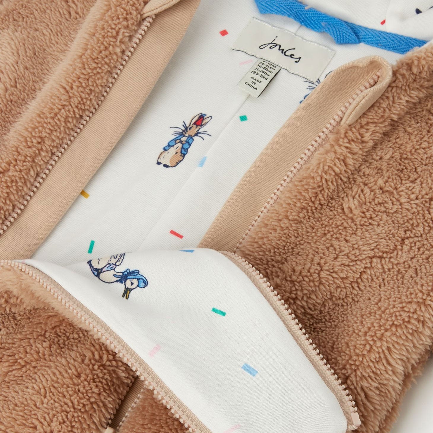 Joules Baby Peter Rabbit Cottontail Fleece Pramsuit