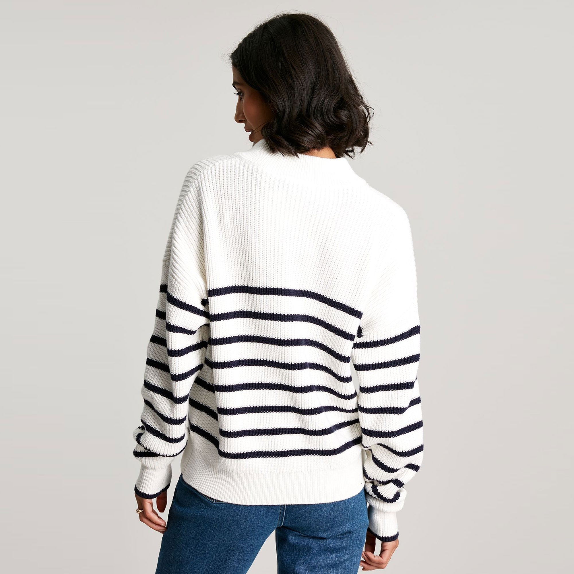 Joules Ladies Cove Button Through Chunky Jumper