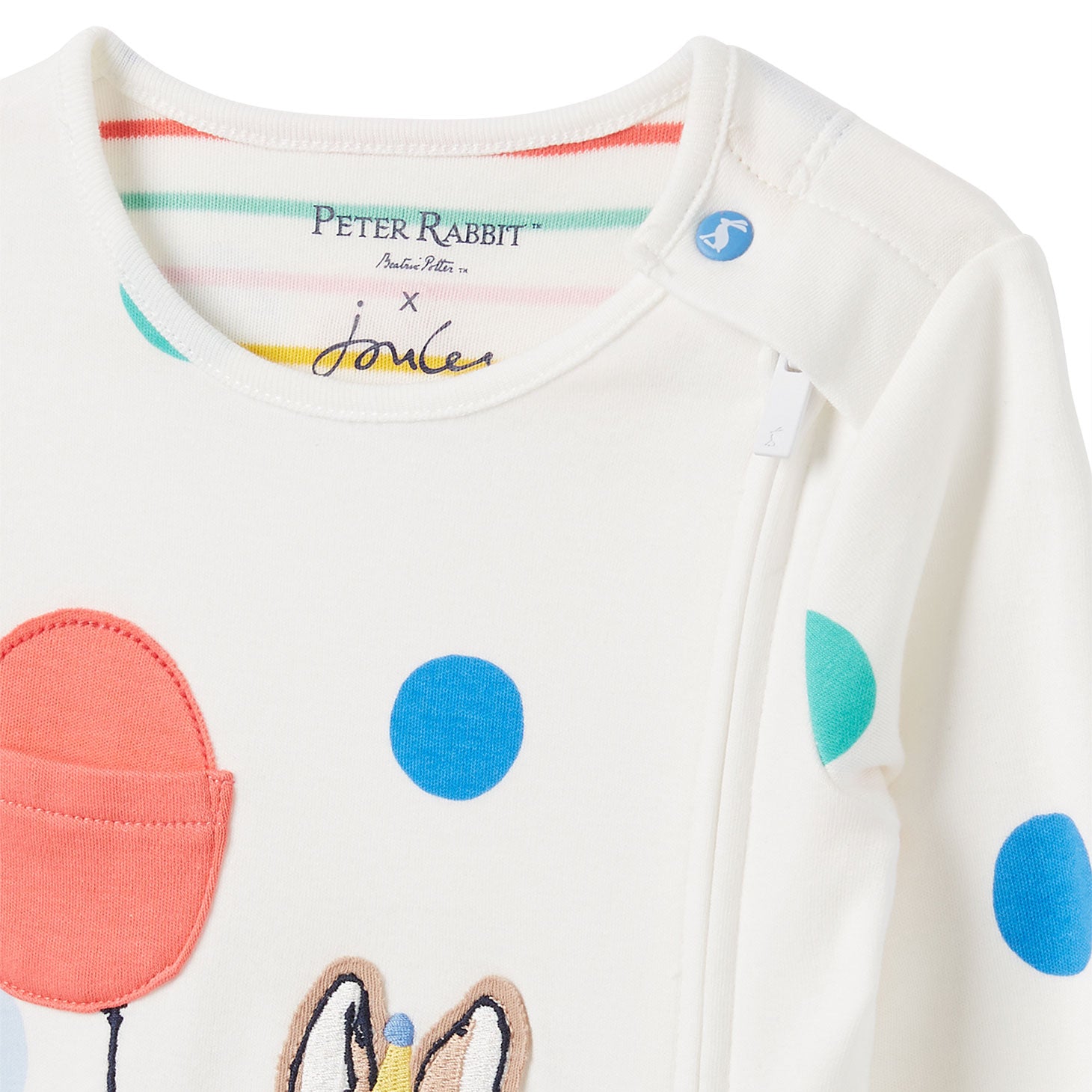 Joules Baby Peter Rabbit Winfield Organic Cotton Romper