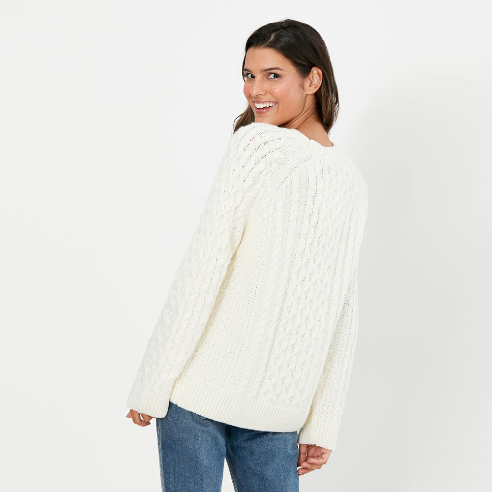 Joules Ladies Mavis Heritage Cable Jumper