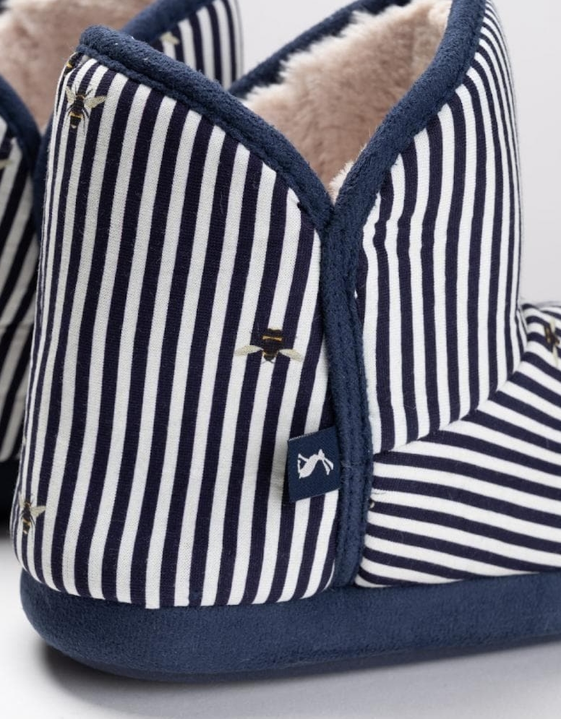 Joules Faux Fur Lined Slipper With Rubber Sole Cabin