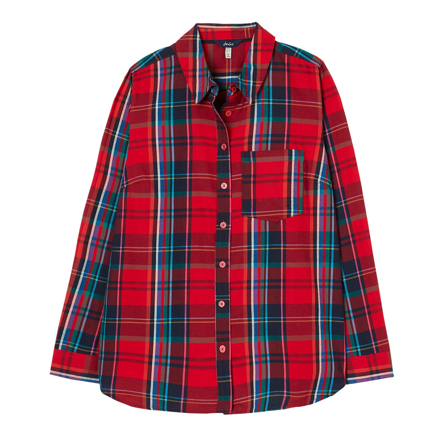 Joules Ladies Lorena Longline Brushed Woven Shirt