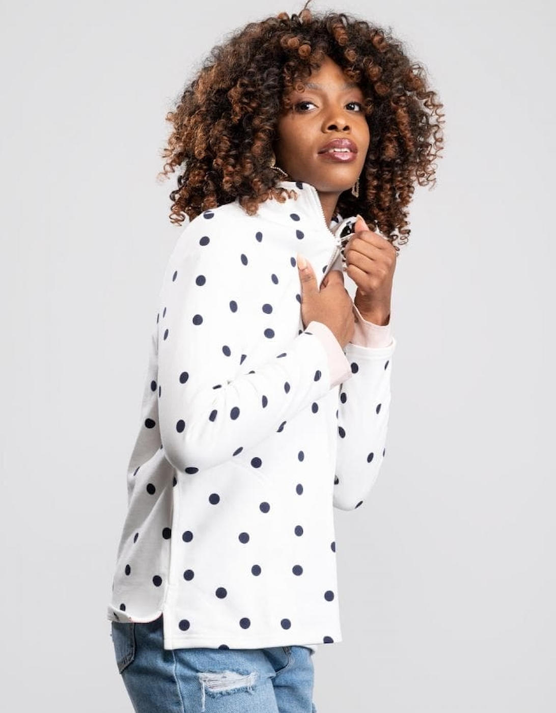 Joules Casual Half Zip Sweatshirt Pip