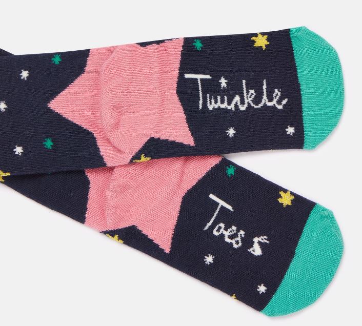 Joules Girls Brilliant Bamboo Festive Socks