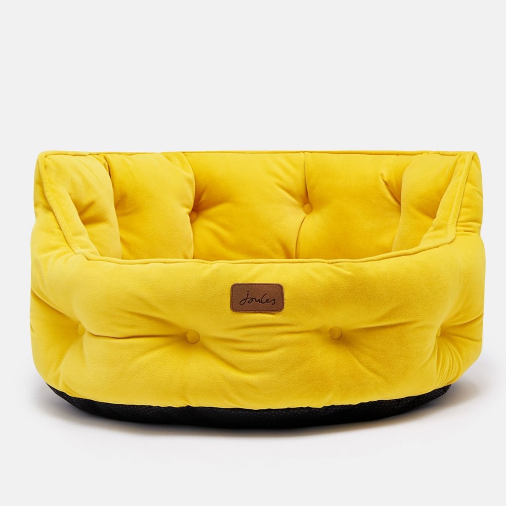 Joules Velvet Chesterfield Dog Bed