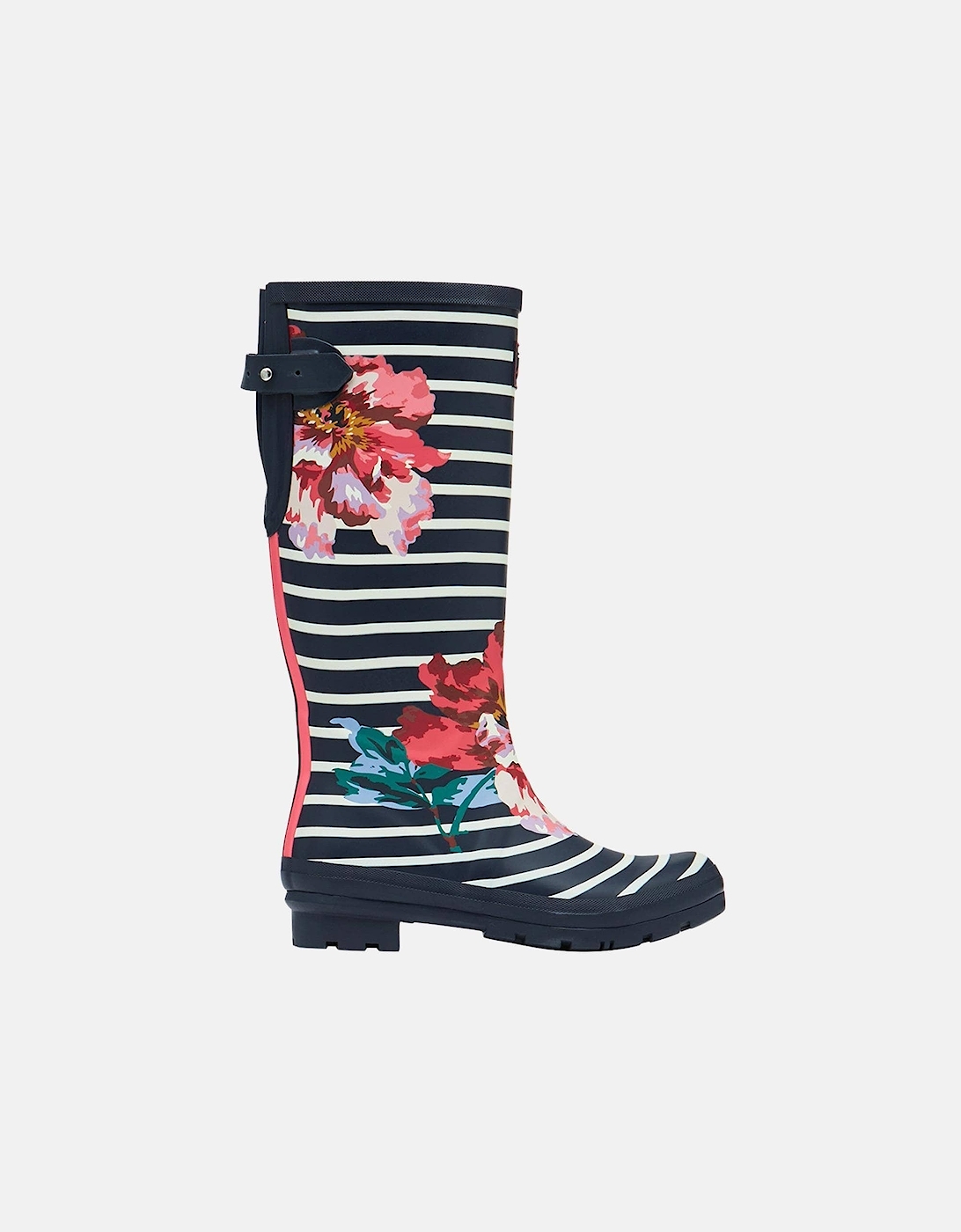 Joules Welly Navy Floral Stripe