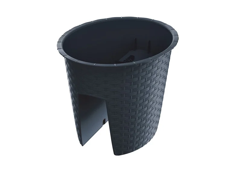 PROSPERPLAST, Jardinière de balcon « Ratolla Railing » aspect rotin, lot de 3