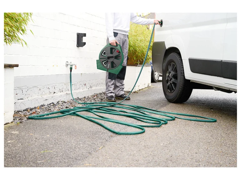 PARKSIDE® Enrouleur avec tuyau plat, 20 m, 1/2