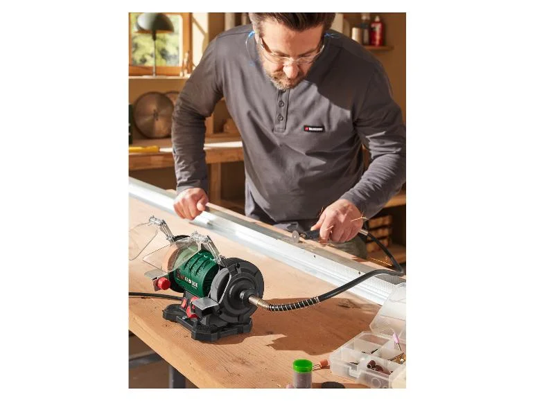 Touret à meuler double avec arbre flexible PDFW 120 B3