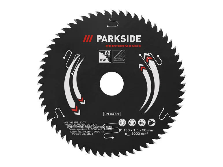 PARKSIDE PERFORMANCE® Lame de scie circulaire, 190 mm
