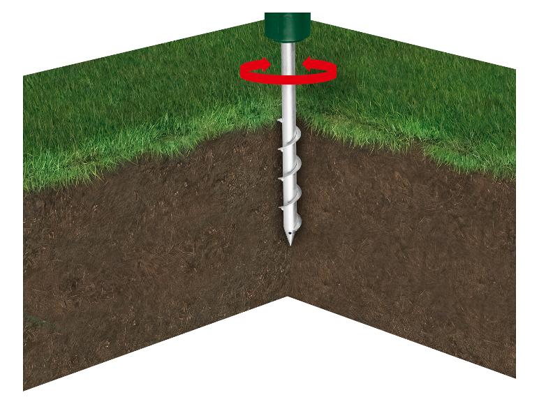 Enrouleur de tuyau sur piquet, 25 m