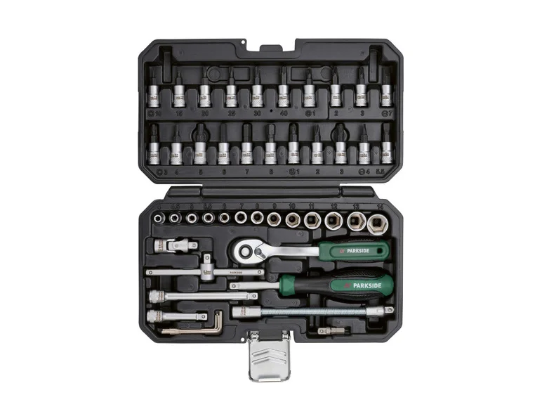 PARKSIDE® Jeu de clés à douilles, 46 pièces