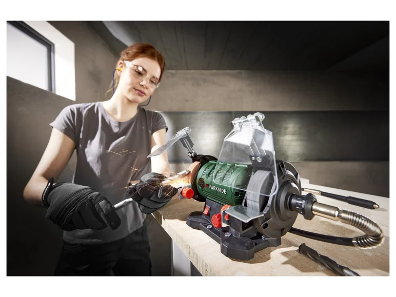 PARKSIDE® Touret à meuler double avec arbre flexible PDFW 120 B3, 120 W