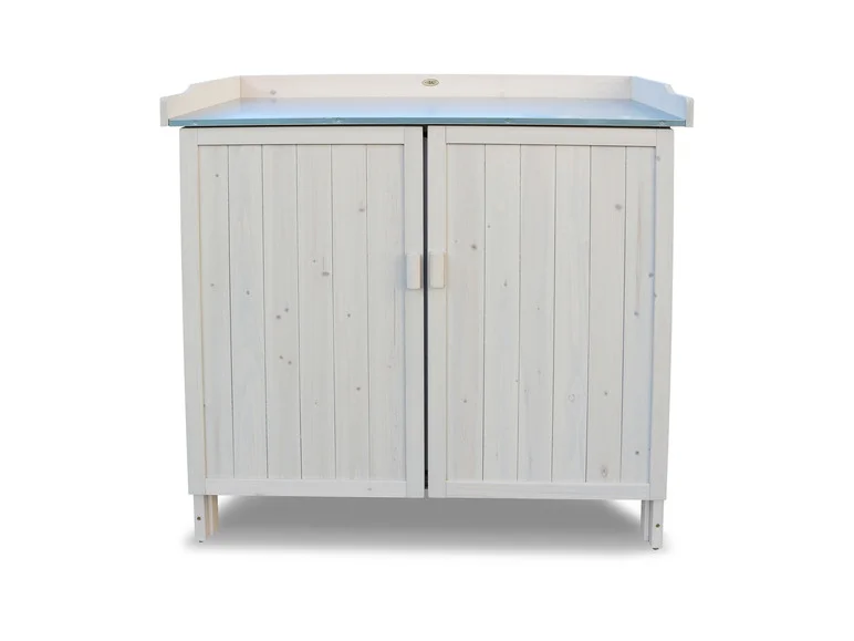 Table de jardin avec meuble bas, 98 x 48 x 95 cm