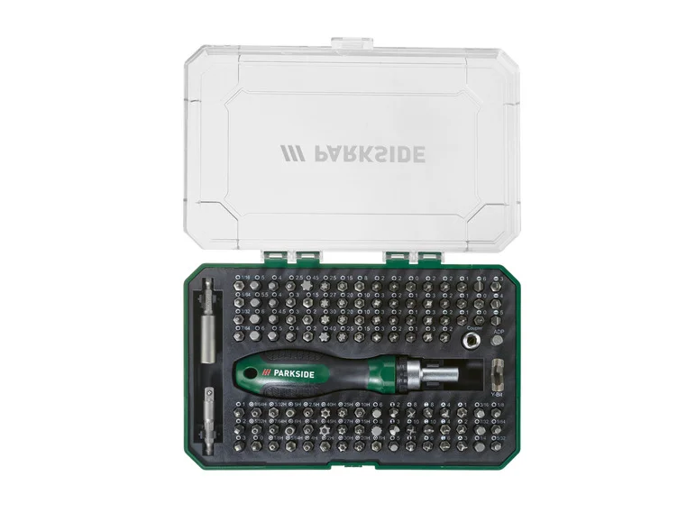 PARKSIDE® Jeu d'embouts de tournevis à cliquet, 115 pièces