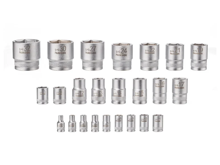 PARKSIDE® Set de douilles, 24 pièces