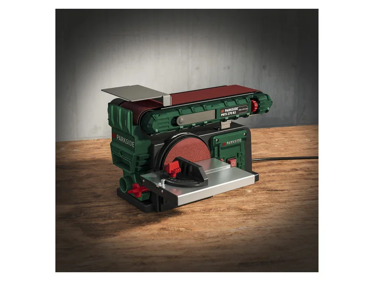 PARKSIDE® Ponceuse à bande et à disque PBTS 370 B3, 370 W