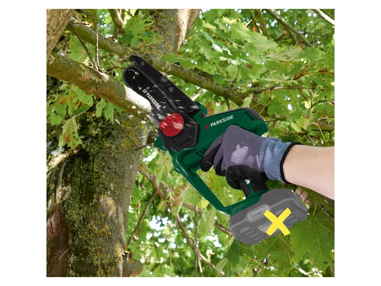 PARKSIDE® Mini-tronçonneuse à bois sans fil PGHSA 20-Li B1, 20 V