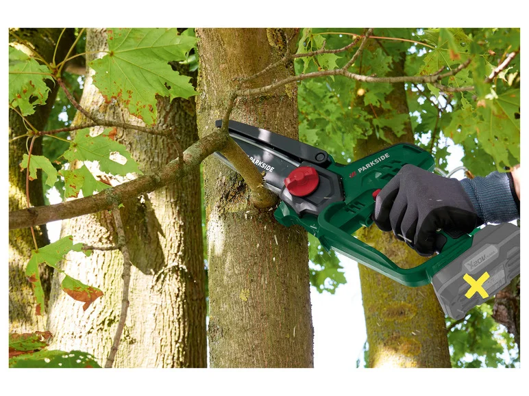 PARKSIDE® Mini-tronçonneuse à bois sans fil PGHSA 20-Li B1, 20 V