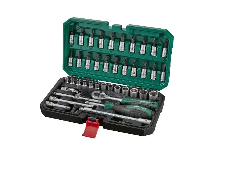 Set de cliquet et accessoires, 46 pièces