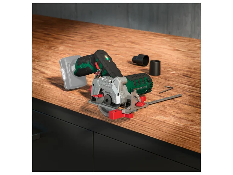 Scie circulaire sans fil + Batterie + Chargeur, 20 V