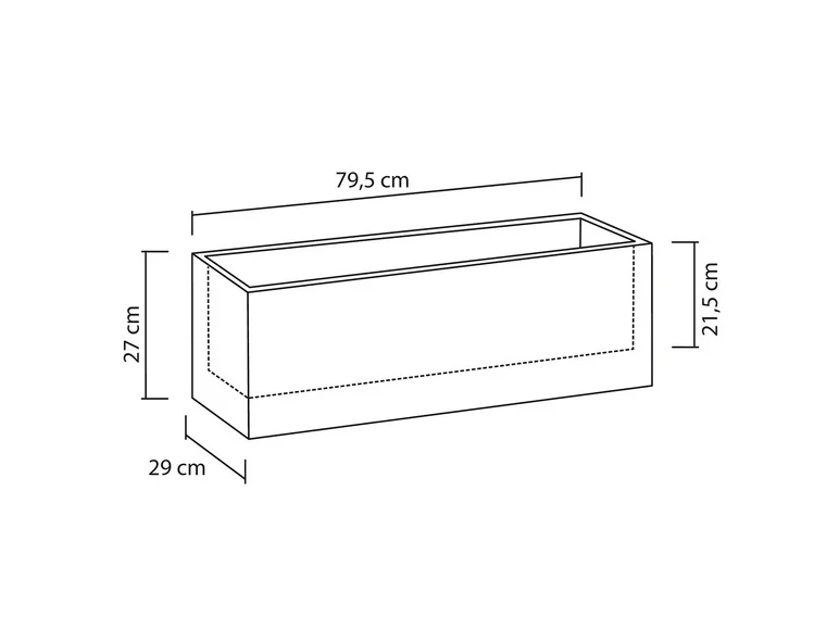 Jardinières « Cube Box », plastique, rectangulaire