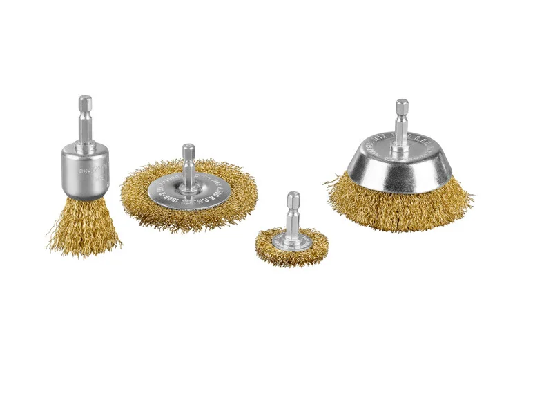 Jeu de brosses métalliques / Jeu de polissage / Jeu de brosses en nylon / Pompe pour perceuse, 4 pièces / 7 pièces / 1 pièce