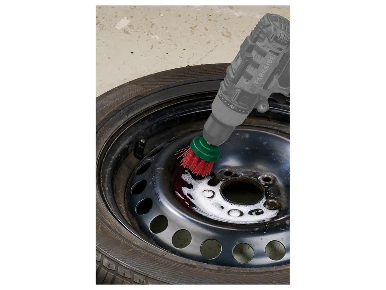 PARKSIDE® Set d'embouts à brosse et de tampons abrasifs, 14 pièces