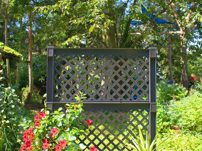 KHW Bac à plantes avec treillis central, 100 cm de long, 110 litres, plastique